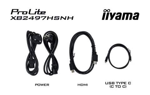 IIYAMA Monitor LCD 23,8" iiyama ProLite XB2497HSNH-B1 IPS LCD 4MS 1920X1080 350CD/M2 HDMI/DP/USB 2 Full HD Czarny