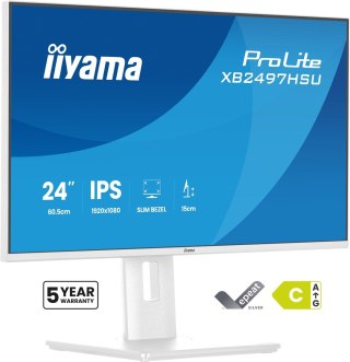 IIYAMA Iiyama ProLite XB2497HSU-W1 monitor komputerowy 60,5 cm (23.8") 1920 x 1080 px Full HD LED Biały