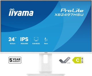 IIYAMA Iiyama ProLite XB2497HSU-W1 monitor komputerowy 60,5 cm (23.8") 1920 x 1080 px Full HD LED Biały
