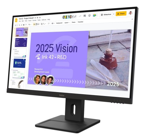Lenovo Lenovo ThinkVision E27Q-40 monitor komputerowy 68,6 cm (27") 2560 x 1440 px Quad HD LCD Czarny