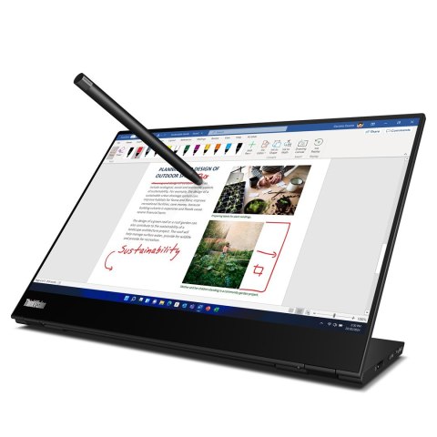 Lenovo Lenovo Monitor ThinkVision 14.0" M14t Gen 2 Touch 16:9 Panel IPS 2240 x 1400 Lift USB Hub DP