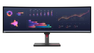 Lenovo Lenovo ThinkVision P49w-30 monitor komputerowy 124,5 cm (49") 5120 x 1440 px Dual WQHD LED Czarny