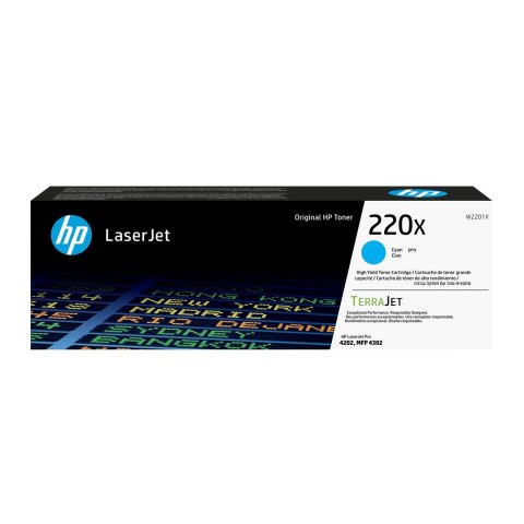 Hewlett-Packard HP Oryginalnym wkładem z błękitnym tonerem 220X LaserJet
