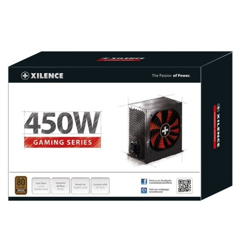 XILENCE Xilence Performance A+ XN213 moduł zasilaczy 450 W 20+4 pin ATX ATX Czarny