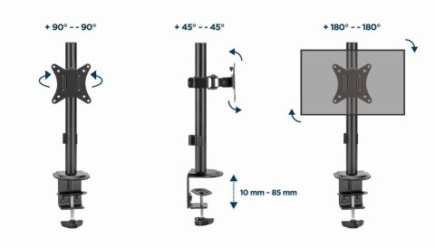 GEMBIRD GEMBIRD BIURKOWE REGULOWANE RAMIĘ NA MONITOR 17"-32", DO 9 KG