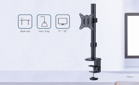 GEMBIRD GEMBIRD BIURKOWE REGULOWANE RAMIĘ NA MONITOR 17"-32", DO 9 KG