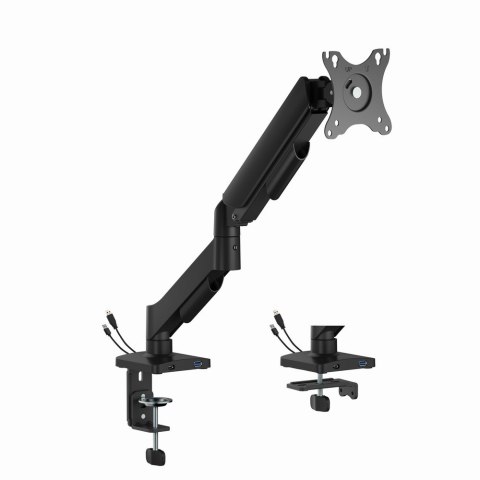 GEMBIRD GEMBIRD BIURKOWE REGULOWANE RAMIĘ/UCHWYT NA MONITOR Z PORTAMI USB (REGULOWANE), OD 17" DO 32", OBCIĄŻENIE DO 9KG
