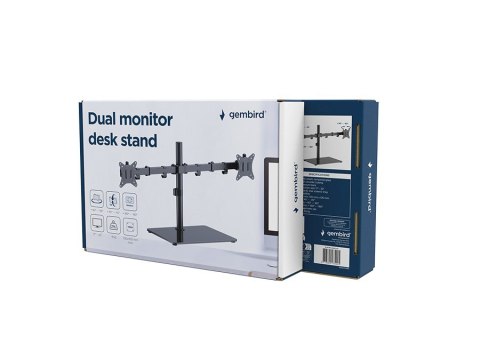 GEMBIRD GEMBIRD STOJAK BIURKOWY NA DWA MONITORY (REGULOWANY) 17"-32", DO 9 KG