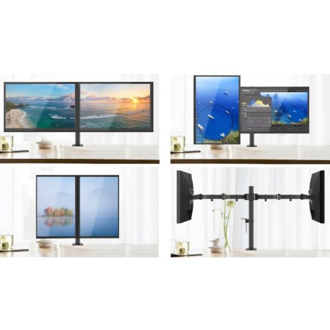 TECHly TECHLY PODWÓJNE RAMIĘ BIURKOWE 2X LED/LCD 13-27 CA