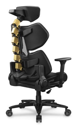 COUGAR COUGAR Terminator Elite Gold Fotel dla gracza Obite siedzisko Czarny, Złoto