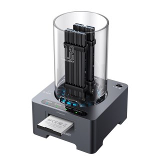 GRAUGEAR GRAUGEAR G-M2DK-CR-10G stacja dokująca do dysków twardych USB 3.2 Gen 2 (3.1 Gen 1) Type-C Szary