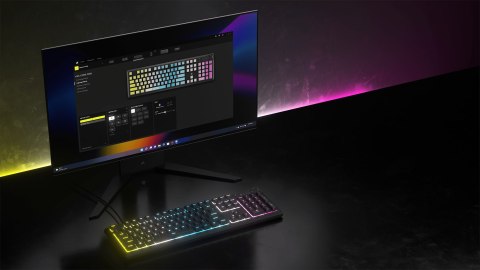 Corsair Klawiatura gamingowa RGB LED CORSAIR K55 CORE Juoda