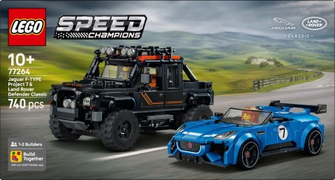 LEGO Klocki Speed Champions 77264 Jaguar Project 7 i Land Rover Defender