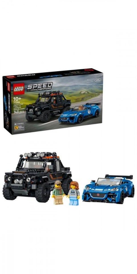 LEGO Klocki Speed Champions 77264 Jaguar Project 7 i Land Rover Defender