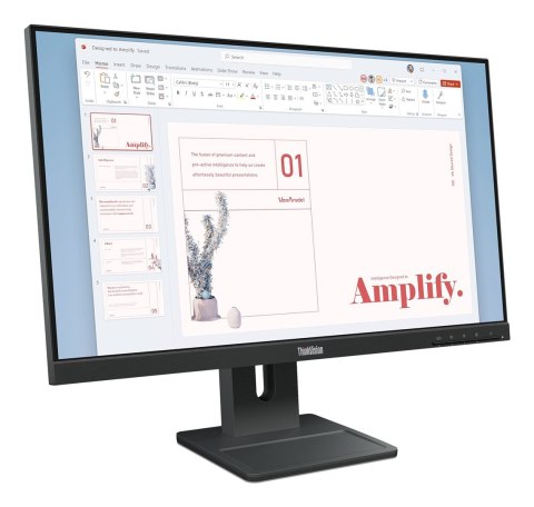Lenovo Lenovo ThinkVision E24-40 monitor 23,8" IPS 16:9 100 Hz 4 ms 1920x1080 250 cd/m2 1 HDMI Krucza czerń Gwarancja 36 miesięcy