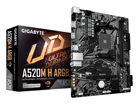 Gigabyte GIGABYTE A520M H ARGB płyta główna AMD A520 Socket AM4 micro ATX