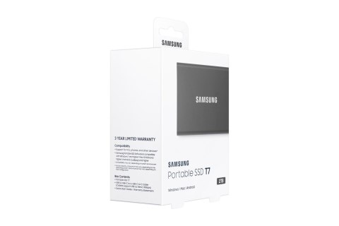 Samsung Samsung Portable SSD T7 2 TB USB Type-C 3.2 Gen 2 (3.1 Gen 2) Szary