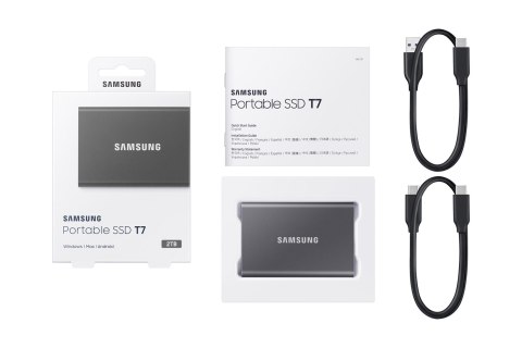 Samsung Samsung Portable SSD T7 2 TB USB Type-C 3.2 Gen 2 (3.1 Gen 2) Szary