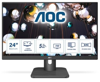 AOC AOC E1 24E1Q monitor komputerowy 60,5 cm (23.8") 1920 x 1080 px Full HD LED Czarny