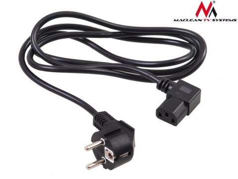 Maclean Kabel zasilający kątowy 3 pin 3M wtyk EU MCTV-803
