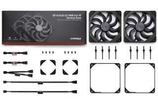 Noctua Noctua 140mm NF-A14x25 G2 PWM Sx2 PP chromax.black edition - zestaw dwóch wentylatorów