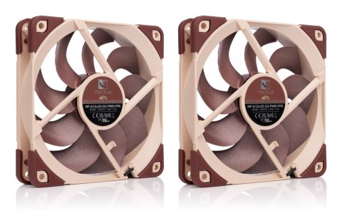 Noctua Noctua NF-A12X25 G2 PWM SX2-PP system chłodzenia komputerów Obudowa komputera Wentylator 12 cm Beżowy 2 szt.