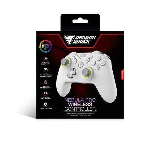 No name Dragonshock Nebula Pro Biały Bluetooth Gamepad Nintendo Switch