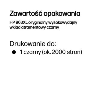 Hewlett-Packard HP 963XL oryginalny wysokowydajny wkład atramentowy czarny
