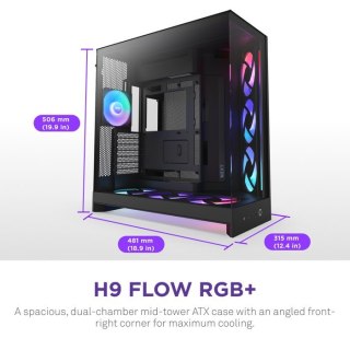 NZXT NZXT H9 Flow RGB+ Midi Tower Czarny