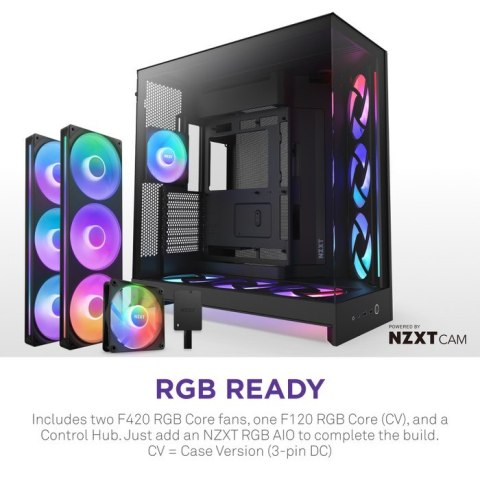 NZXT NZXT H9 Flow RGB+ Midi Tower Czarny