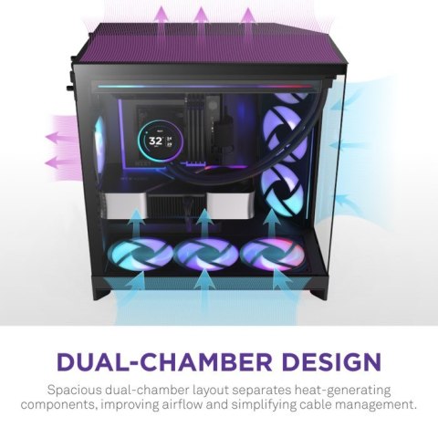 NZXT NZXT H9 Flow RGB+ Midi Tower Czarny