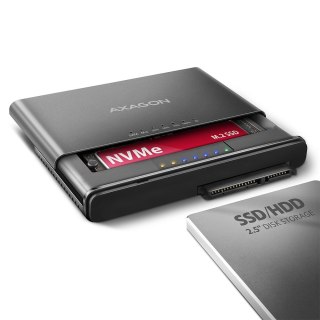 AXAGON Axagon ADSA-CC USB-C 10Gbps - NVMe M.2 SSD & SATA 2.5/3.5 SSD/HDD CLONE MASTER 2 - Digital/Daten - NVMe USB 3.2 Gen 2 (3.1 Gen 2