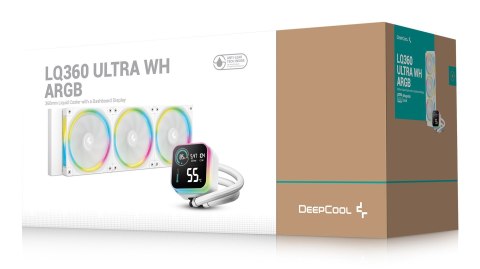 DEEPCOOL DeepCool LQ360 ULTRA ARGB Procesor Zestaw do chłodzenia płynami 12 cm Biały