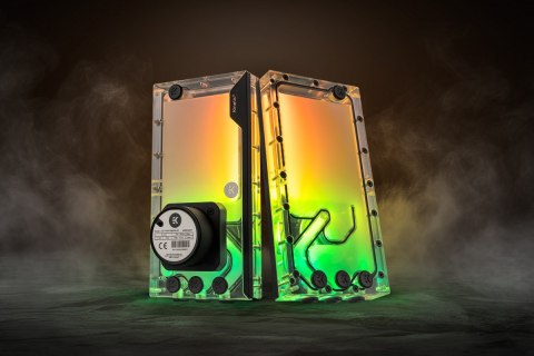 EK Water Blocks Bloki wodne EK-Quantum Kinetic3 FLT D5 PWM Kombinacja zbiornika wyrównawczego i pompy - 240mm, D-RGB, Acrylic