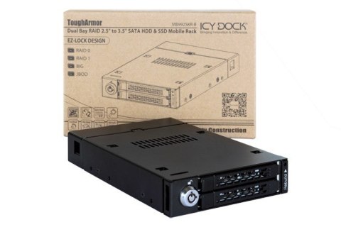 No name Płyta montażowa IcyDock 2x6,3cm SATAI-III w 1x3,5" RAID-Controlle