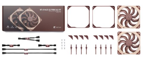 Noctua Noctua 140mm NF-A14x25 G2 PWM Sx2 PP - zestaw dwóch wentylatorów