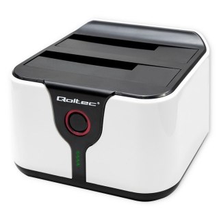Qoltec QOLTEC STACJA DOKUJĄCA DO DYSKÓW HDD SSD 2.5" 3.5" | SATA III | USB 3.0 | SUPER SPEED 5GB/S | Z FUNKCJĄ KLONOWANIA OFFLINE