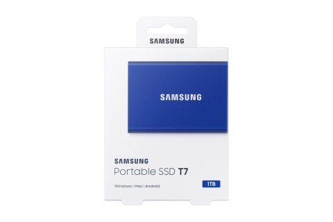 Samsung Dysk zewnętrzny SSD Samsung T7 (1TB; USB 3.2; niebieski; MU-PC1T0H/WW)