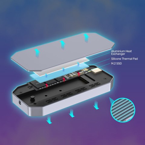 UNITEK UNITEK SolidForce Spectrum Obudowa SSD Szary M.2