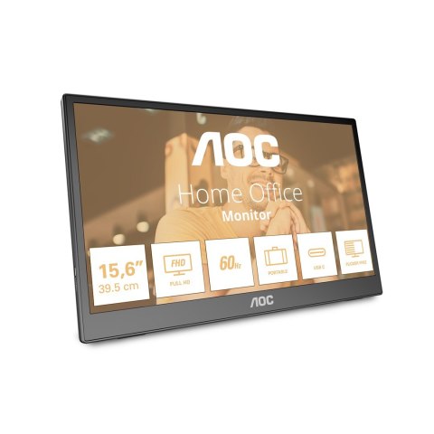 AOC AOC 16T3EA przenośny telewizor / monitor Czarny 39,6 cm (15.6") 1920 x 1080 px