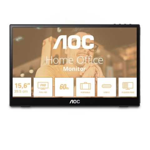 AOC AOC 16T3EA przenośny telewizor / monitor Czarny 39,6 cm (15.6") 1920 x 1080 px