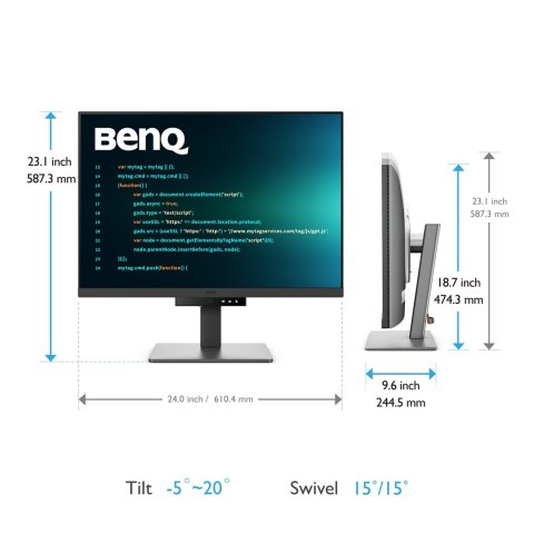 BenQ BenQ RD280U monitor komputerowy 71,6 cm (28.2") 3840 x 2560 px 4K Ultra HD Czarny