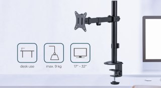 GEMBIRD GEMBIRD BIURKOWE REGULOWANE RAMIĘ/UCHWYT NA MONITOR 17-32, VESA 100X100MM, DO 9 KG