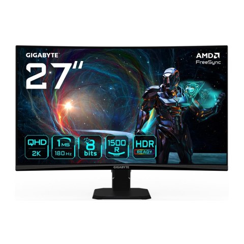 Gigabyte MONITOR GIGABYTE LED 27" GS27QCA 2560x1440 px Quad HD 180Hz czarny