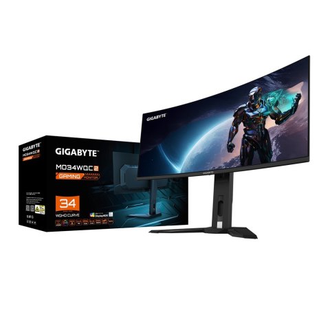 Gigabyte MONITOR GIGABYTE OLED 34" MO34WQC2 86,4 cm 3440x1440px Wide Quad HD OLED Czarny