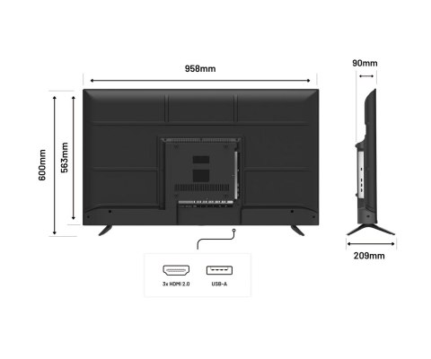 No name Monitor JAPANNEXT 109,2cm JN-IPS430UHD60F 16:9 3x HDMI UHD
