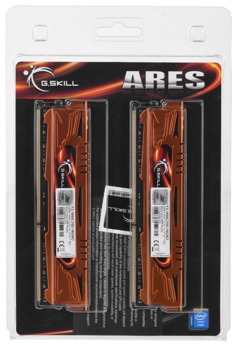 G.SKILL G.SKILL ARES DDR3 2X8GB 1600MHZ CL10 XMP LOW PROFILE F3-1600C10D-16GAO