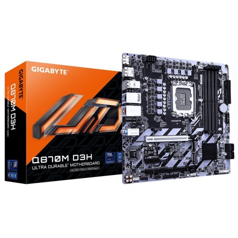 Gigabyte GIGABYTE Q870M D3H płyta główna Intel Q870 LGA 1851 (Socket V1) micro ATX
