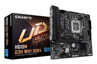 Gigabyte Płyta główna Gigabyte H610M D3H WIFI DDR4 | Rodzina procesorów Intel | Gniazdo procesora LGA1700 | Obsługiwane interfejsy dysków