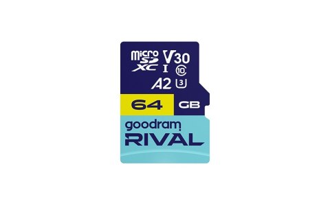 GoodRam GOODRAM microSDXC 64GB V30 A2 UHS I U3 RIVAL + adapter